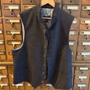 Joseph Abboud XL Black Label Italian wool/Cashmere Men's Gray Button-Up Vest